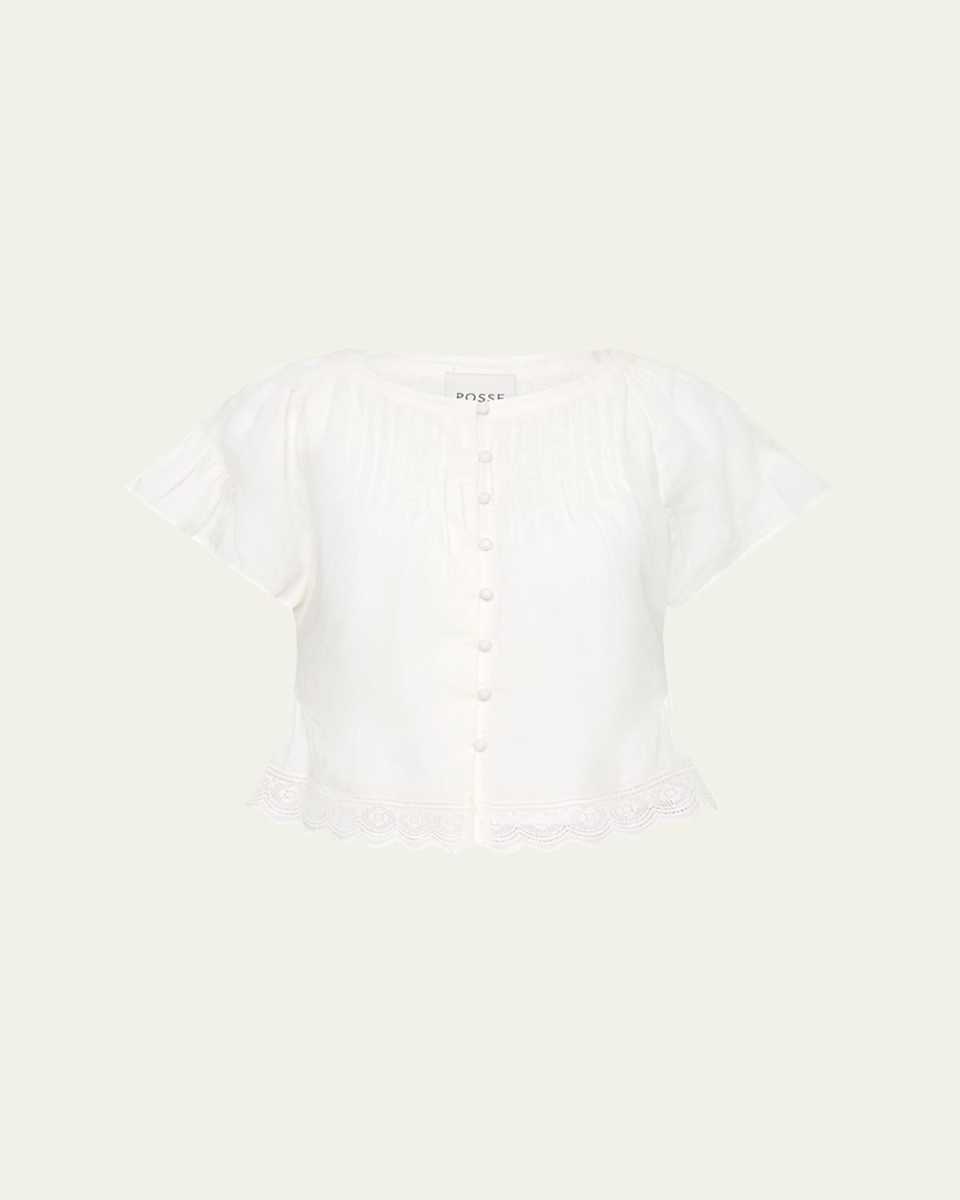 Grace High-Low Pintuck Blouse